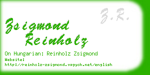 zsigmond reinholz business card